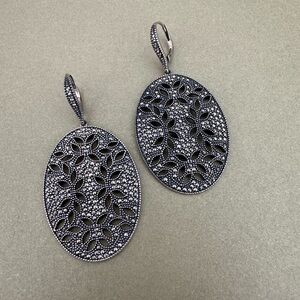 Judith Jack Sterling Silver oval drop earrings